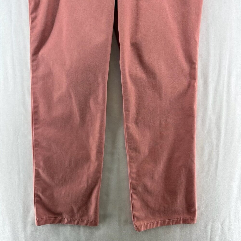 Lee Pants Women's Size 8 Coral High Rise Straight Leg Wrinkle Free Chino Casual - Picture 4 of 12